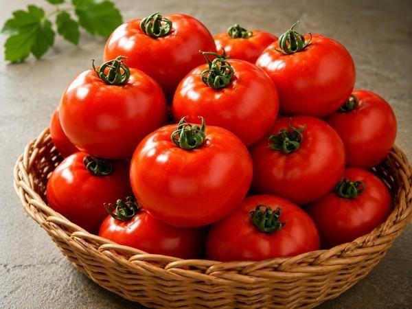 Fresh healthy red and green tomatoes representing premium tomato seeds