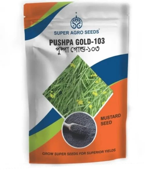 Mustard Seeds Pushpa Gold 103 packaging by Super Agro Seeds